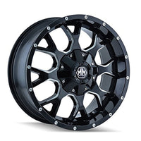 Warrior Mayhem 8015 Black Wheel with Milled Spokes (17x9"/12x139.7mm)