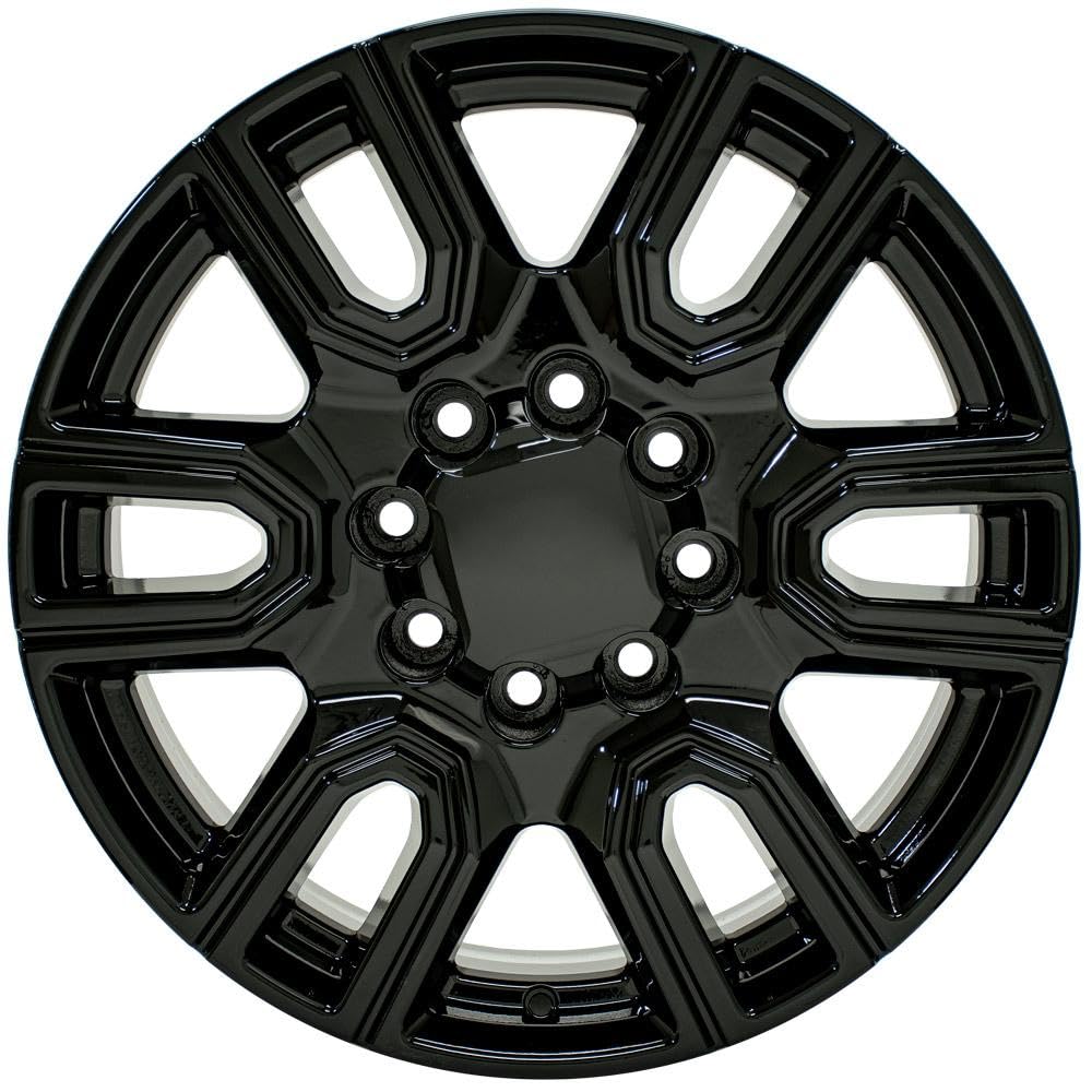 20 inch OE Wheels LLC Rim Fits 8x165.1 Sierra Silverado 2500 3500 8x165.1 CV96A 20x8.5 Black Wheels Hollander: 5950