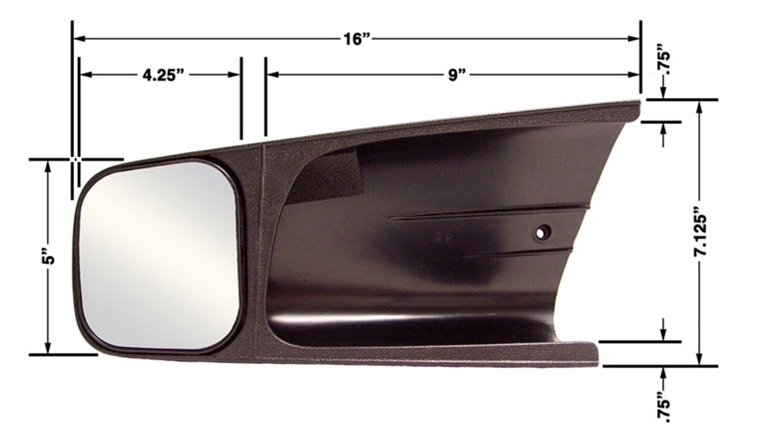 Custom Towing Mirrors CIPA 10600 Chevrolet/GMC/Pontiac, black