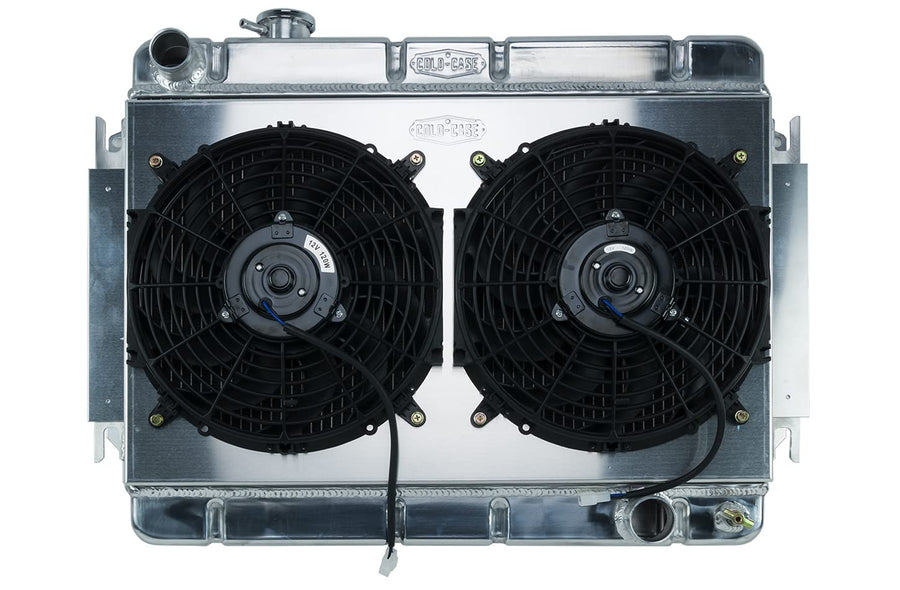 66-67 Chevelle Radiator and COLD - CASE Dual 12in Fan Kit AT