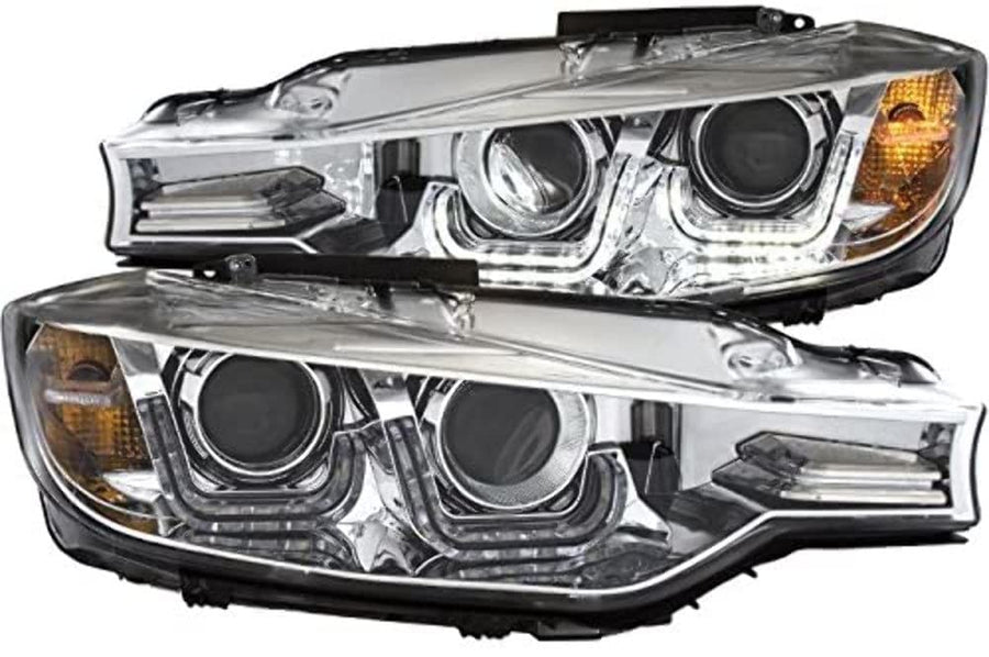 Projector Headlight Set ANZO USA w/U-Bar Halo-Chrome 121507