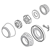 Seal, Locknut & Cap Kit Bearing - 65-69 Mustang