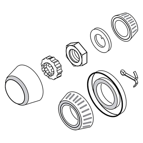 Seal, Locknut & Cap Kit Bearing - 65-69 Mustang