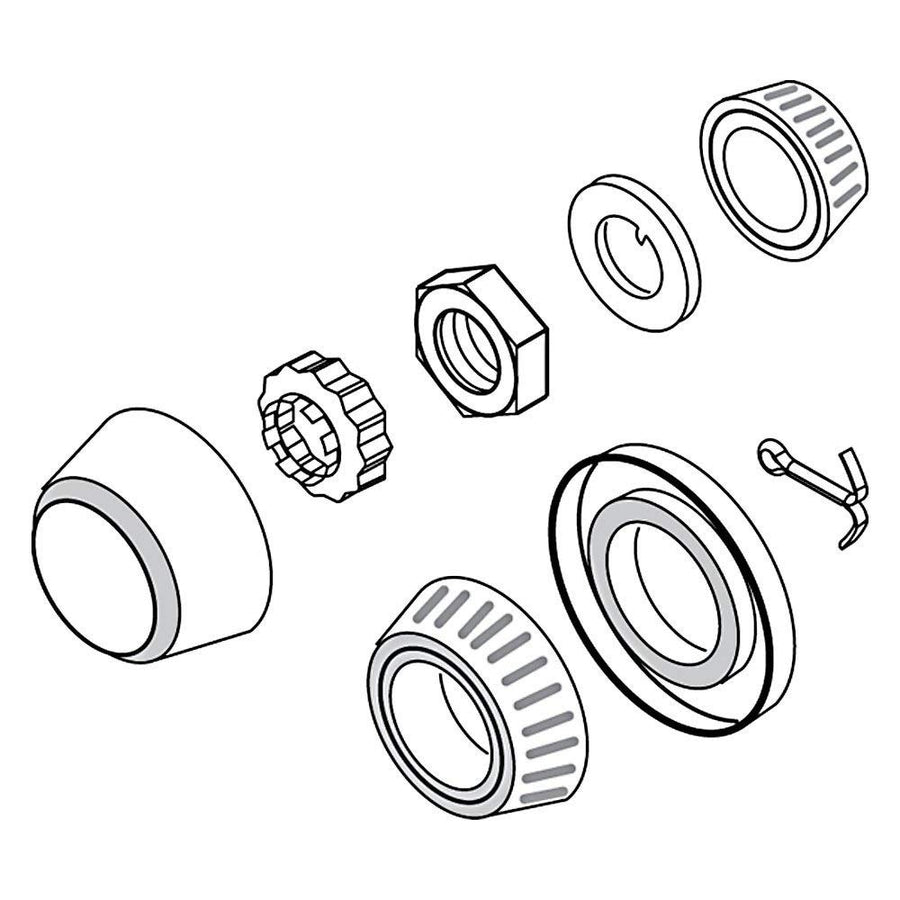 Seal, Locknut & Cap Kit Bearing - 70-73 Mustang