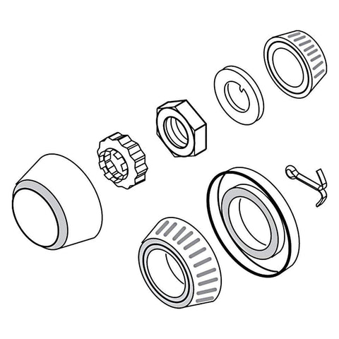 Seal, Locknut & Cap Kit Bearing - 70-73 Mustang