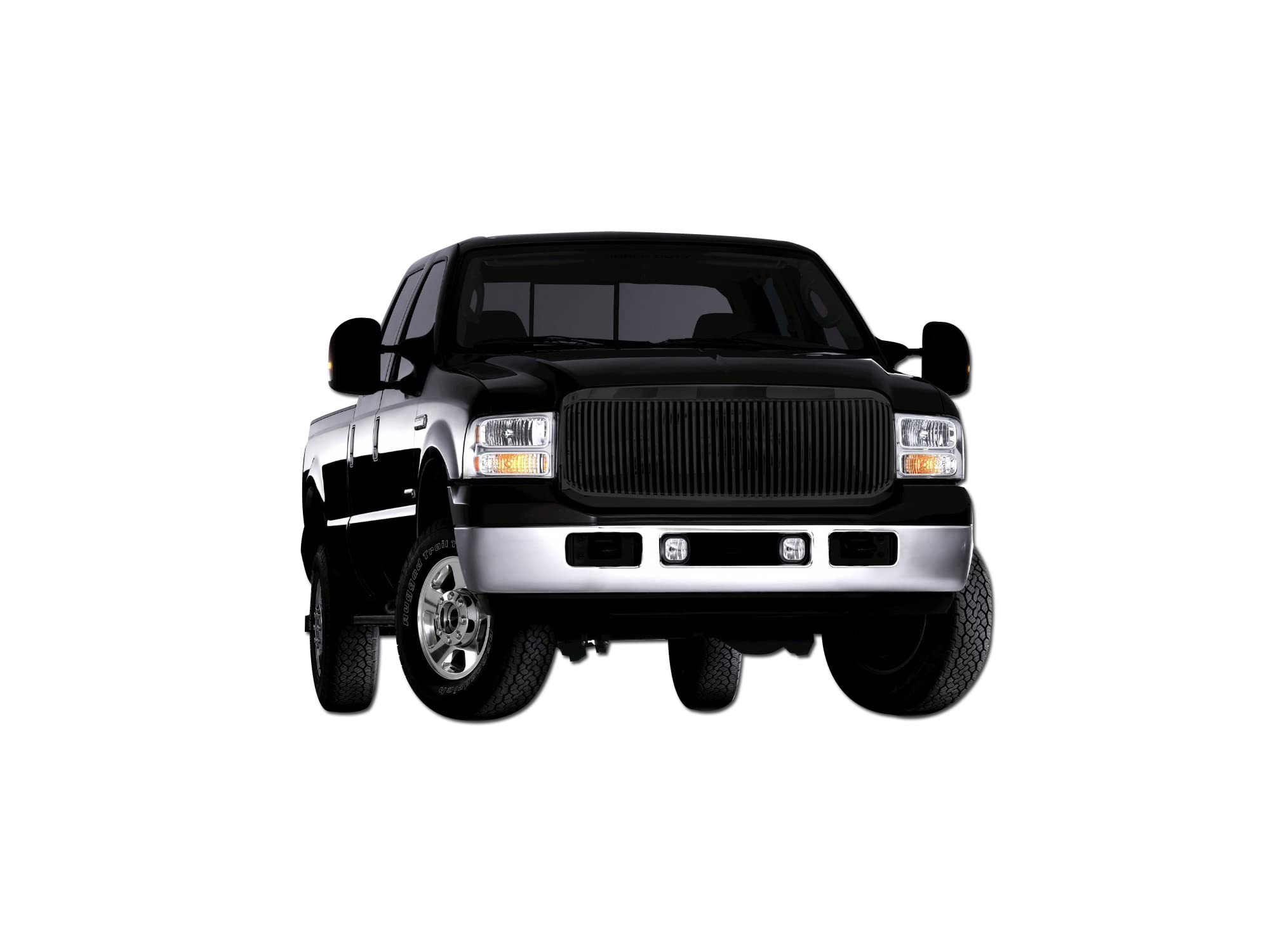 7148345 Armordillo USA Vertical Front Hood Grille - Gloss Black Fits 2005-2007 Ford F250 F-250 / F350 F-350 / F450 F-450 Super Duty