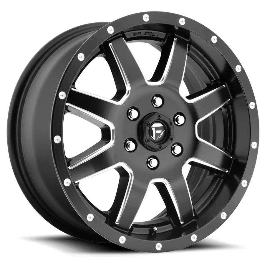 D538 1PC Fuel 16X6.5 6X130 MT-BLK-MIL 48MM - D53816653655