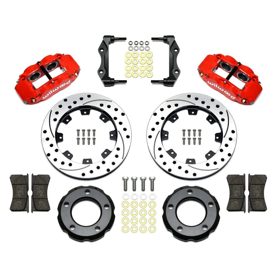 Front FNSL4R Kit,12.19", Drilled, Red