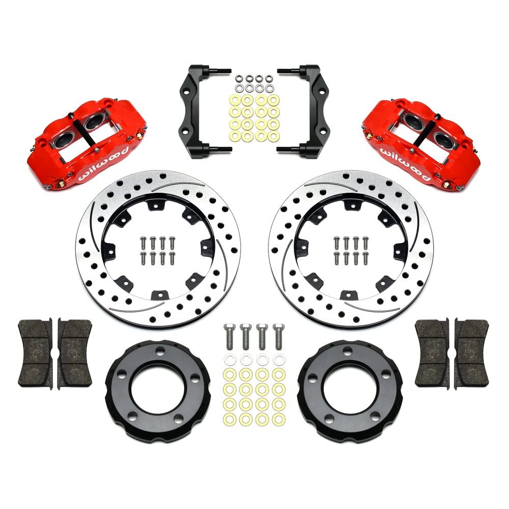 Front FNSL4R Kit,12.19", Drilled, Red