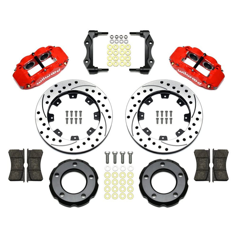 Front FNSL4R Kit,12.19", Drilled, Red