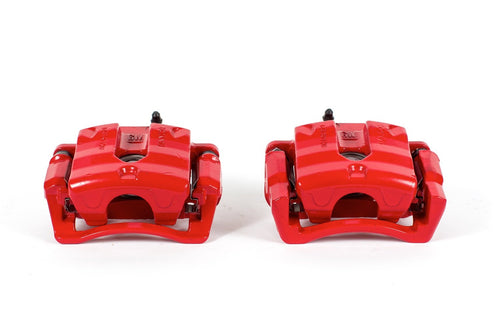 Power Stop Pair of High-Temp Red Powder Coated Rear Calipers For Cadillac CTS 2008-2014, Cadillac SRX 2012-2016 [Model Specific]