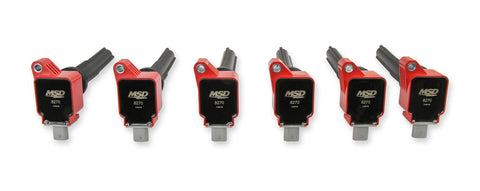 82706 MSD Ignition Coils, Red, 6-Pack