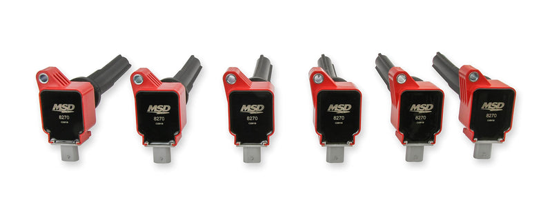 82706 MSD Ignition Coils, Red, 6-Pack