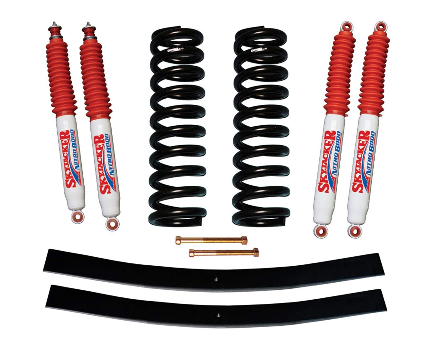 Suspension Lift Kit Skyjacker 174BK-N w/Shock Nitro Shocks 4 in. Lift Incl. Front Coil Springs Rear Add-A-Leafs Suspension Li