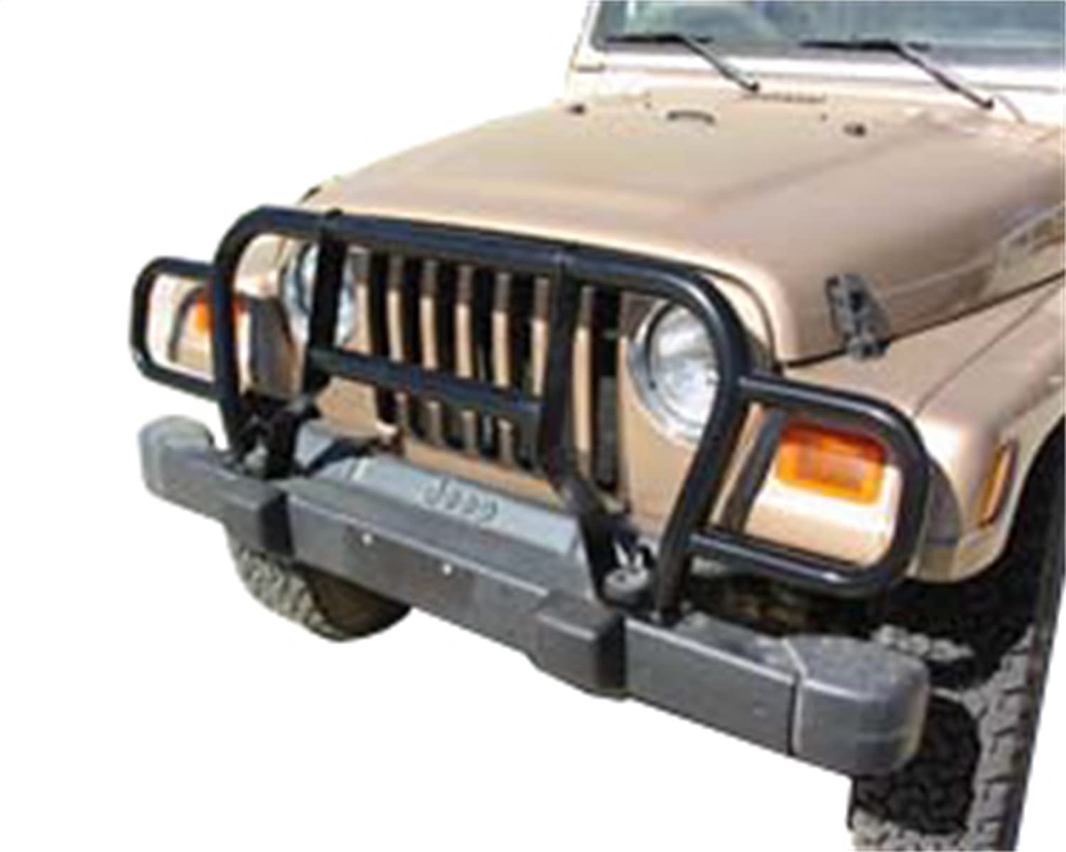 Rampage Euro Front Grille Guard RAMPAGE PRODUCTS | Steel, Black | 7659 | Fits 1987 - 2006 Jeep Wrangler YJ & TJ