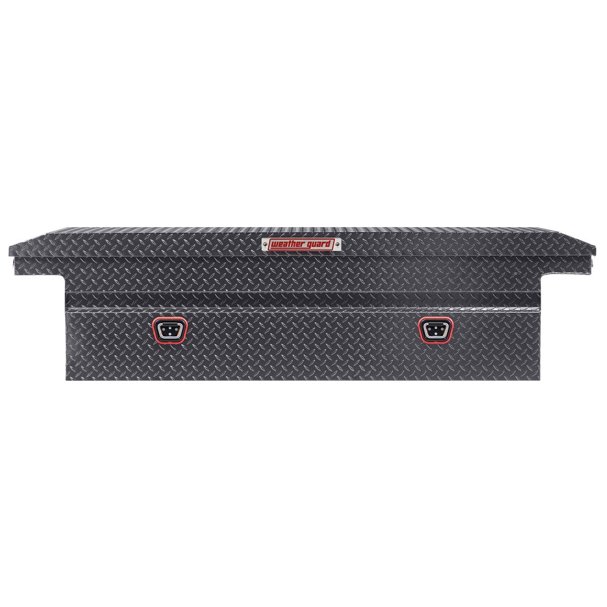 Weather Guard Saddle Truck Box Model 121-6-04, Aluminum, For Full Size Trucks, Low Profile, Gunmetal Gray, 11.0 cu ft capacity