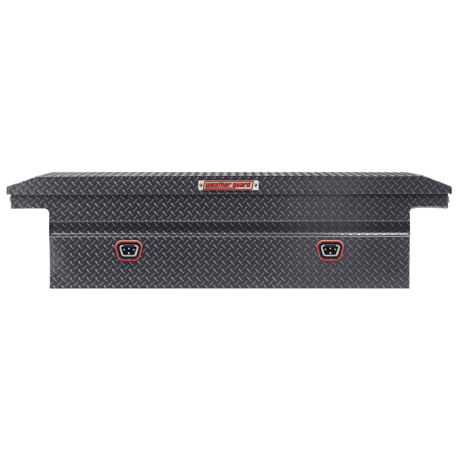 Weather Guard Saddle Truck Box Model 121-6-04, Aluminum, For Full Size Trucks, Low Profile, Gunmetal Gray, 11.0 cu ft capacity