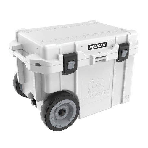 45 Quart Pelican Elite Cooler with Wheels (White)