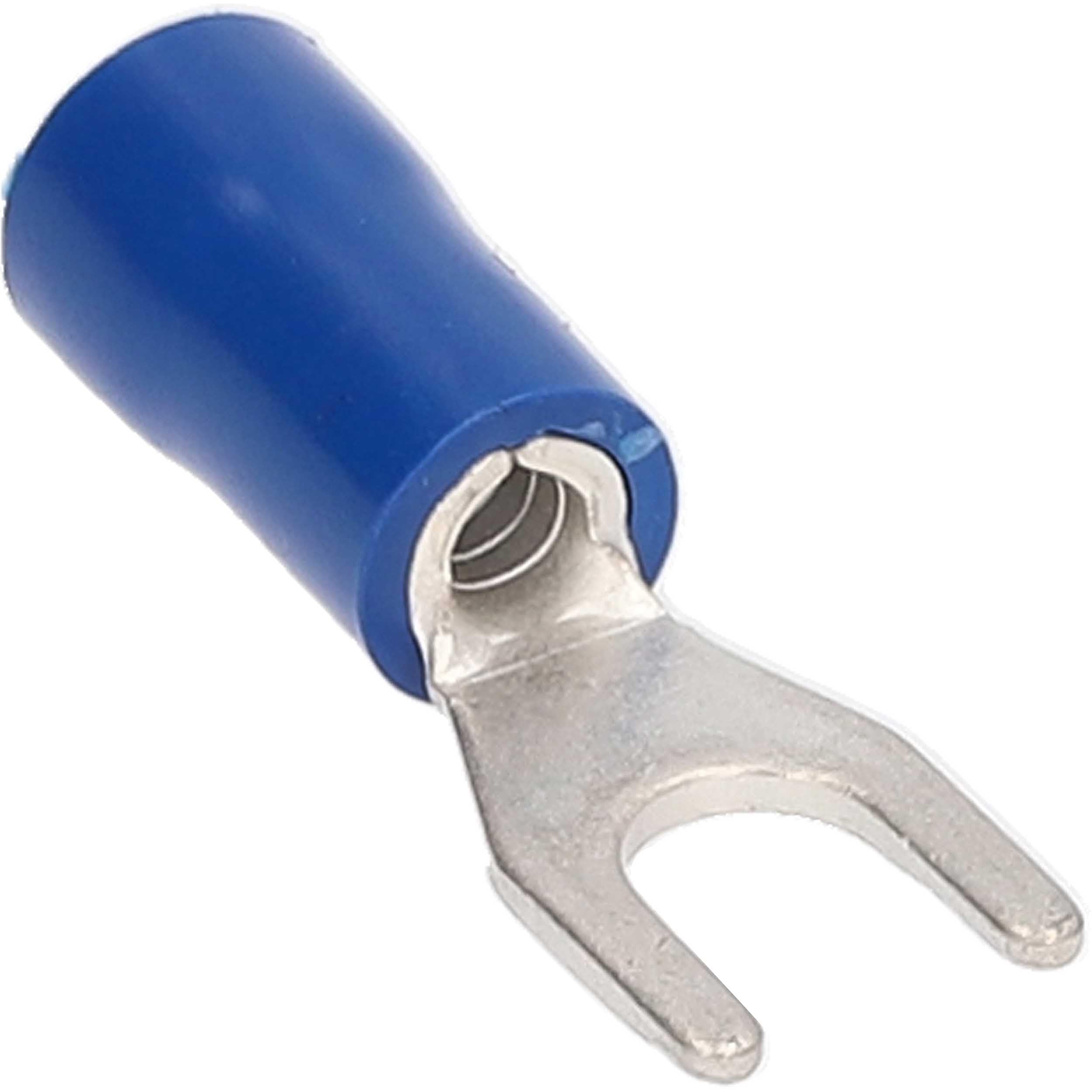 Install Bay BVST6 Vinyl Connector Spade Terminal 16/14 Gauge #6, Blue (100-Pack)