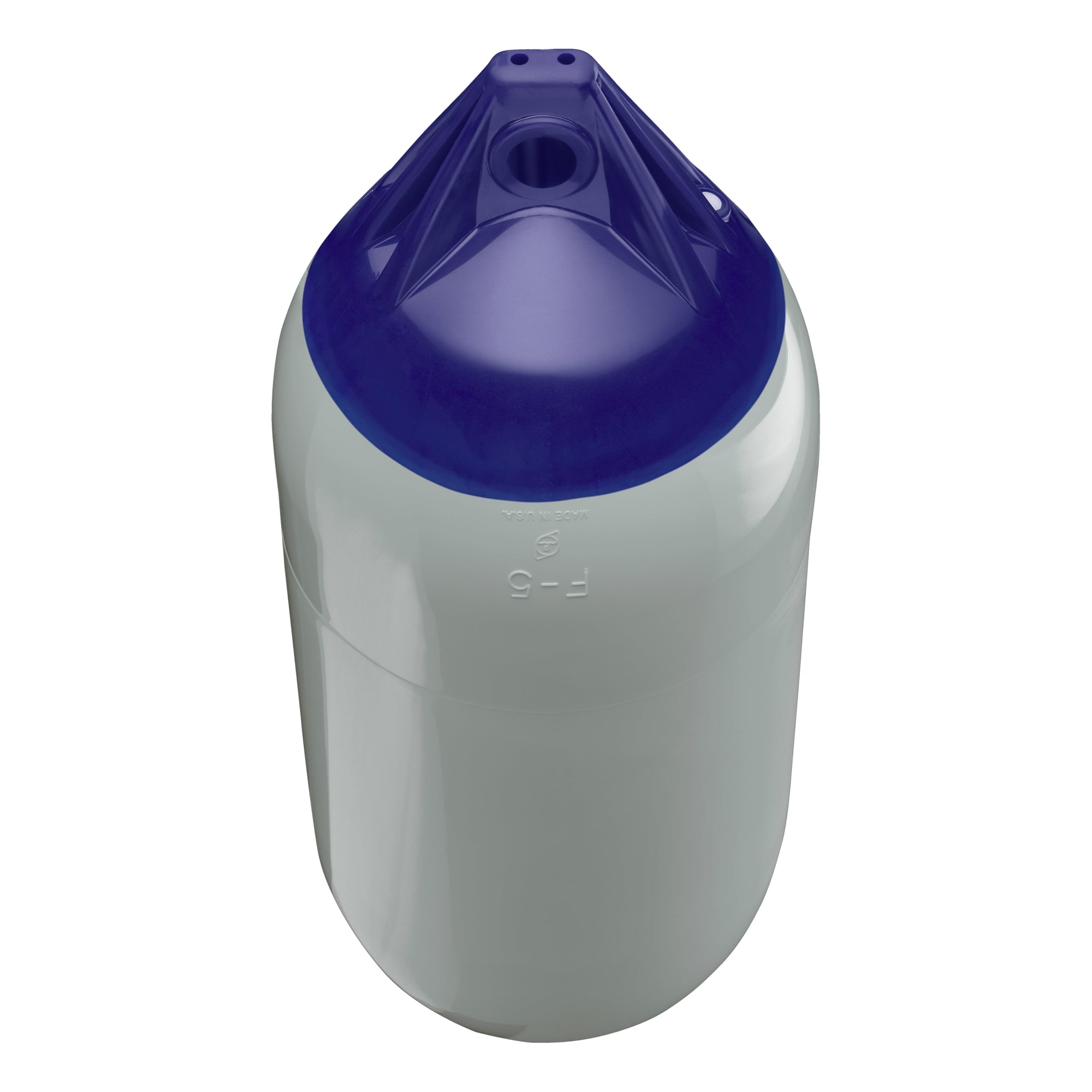 F-5 Standard Polyform Boat Fender - Grey Blue Ropehold