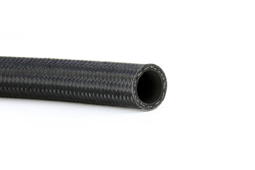 250-06 HPS 250 Series Nylon Stainless Steel Braided Push-On Hose for AN Fitting, Size: AN-6, Maximum Pressure: 500 PSI, 1 Feet, Black