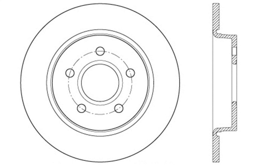 StopTech Sport 128.61099L Cross Drilled Brake Rotor (Rear Left), 1 Pack