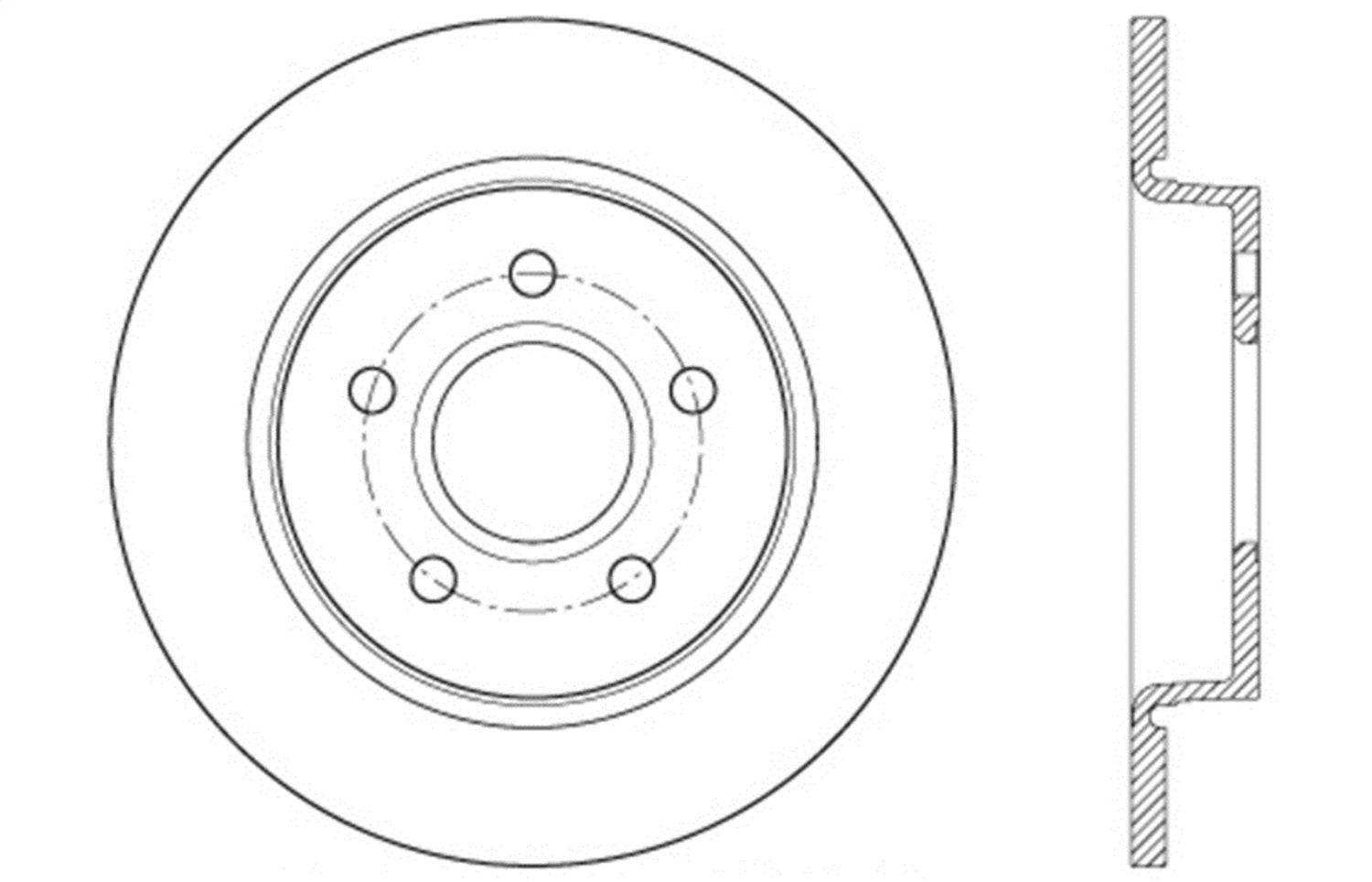 StopTech Sport 128.61099R Cross Drilled Brake Rotor (Rear Right), 1 Pack