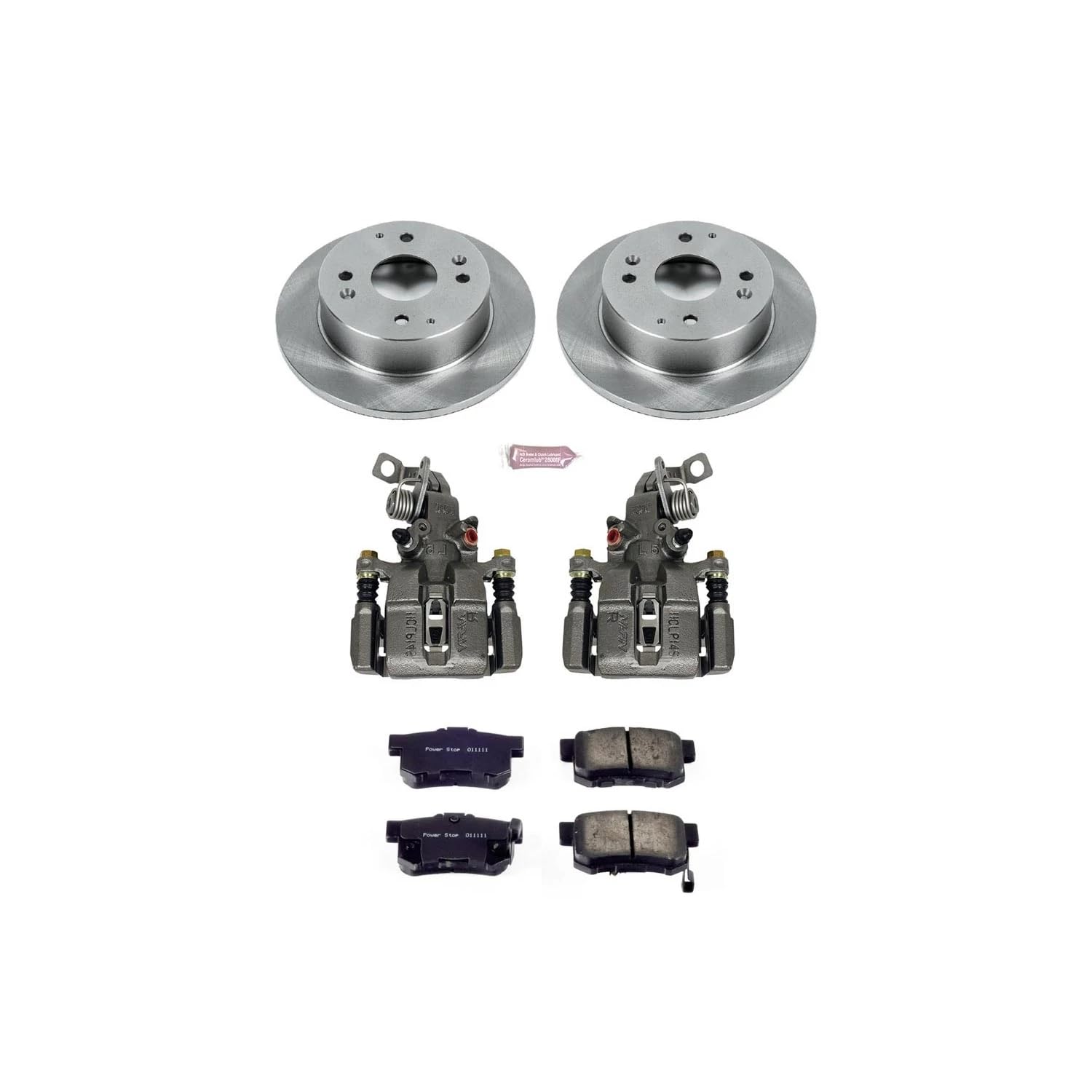 Power Stop KCOE701B Rear Brake Kit Stock Replacement (with Calipers) For Honda Accord 1991-1997 [Model Specific]