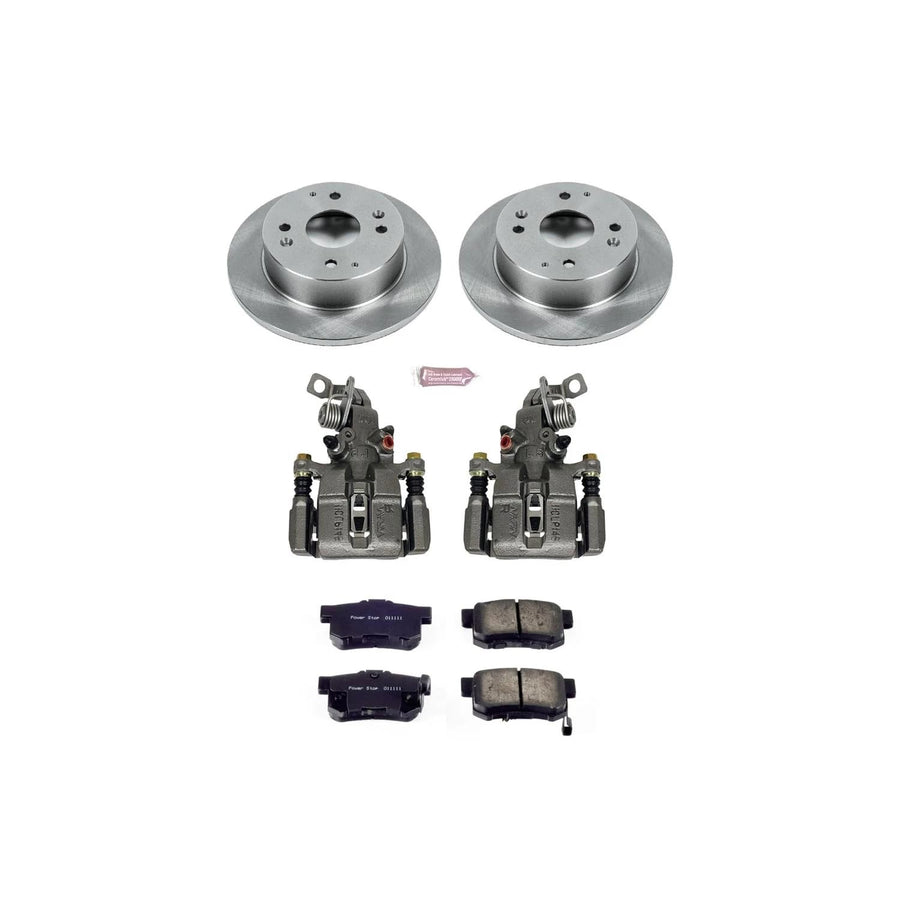 Power Stop KCOE701B Rear Brake Kit Stock Replacement (with Calipers) For Honda Accord 1991-1997 [Model Specific]