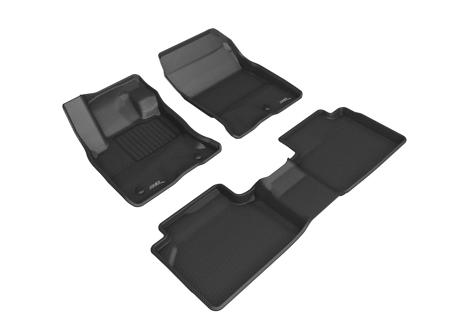 Kagu Floor Mat 3D MAXpider Custom Fit (Black) Compatible with Ford Escape Hybrid 2020-2026 - Full Set