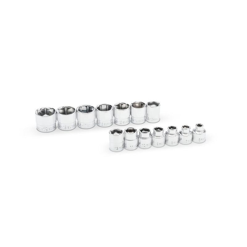 14 Piece GEARWRENCH 3/8" Drive 6 Point MM Stubby Socket Set - 81396