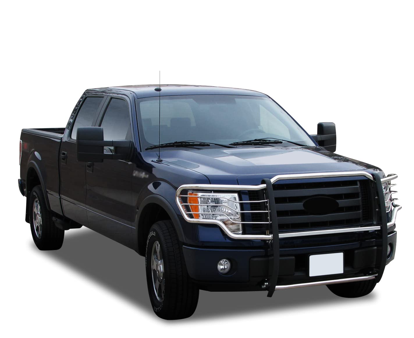 Bumper Guard Black Horse Grille brush Modular Stainless Steel Compatible with 2009-2014 Ford F-150-17FP30MSS