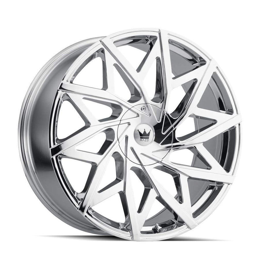 Big Easy MAZZI 372 Chrome 22X9.5 6-135/6-139.7 30mm 106mm Wheel with Painted (0 x 9.5 inches /6 x 135 mm, 30 mm Offset)