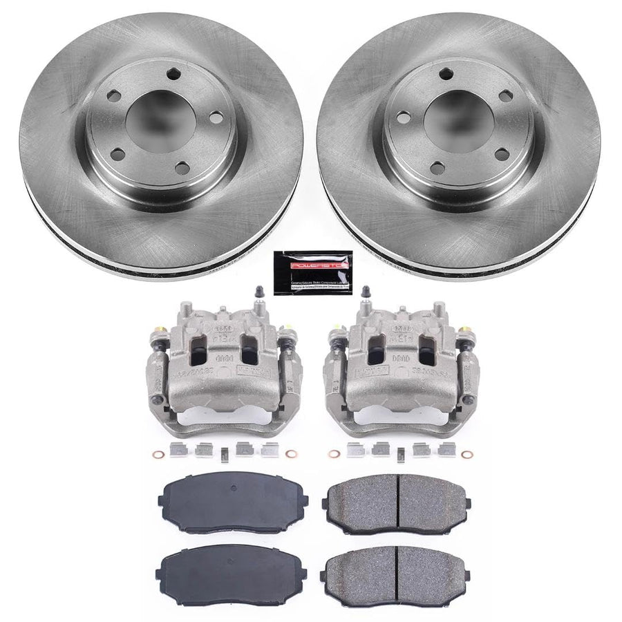 Power Stop KCOE3071 Stock Replacement Front Brake Kit with OE Calipers For Ford Edge 2007-2009, Lincoln MKX 2007-2008 [Model Specific]