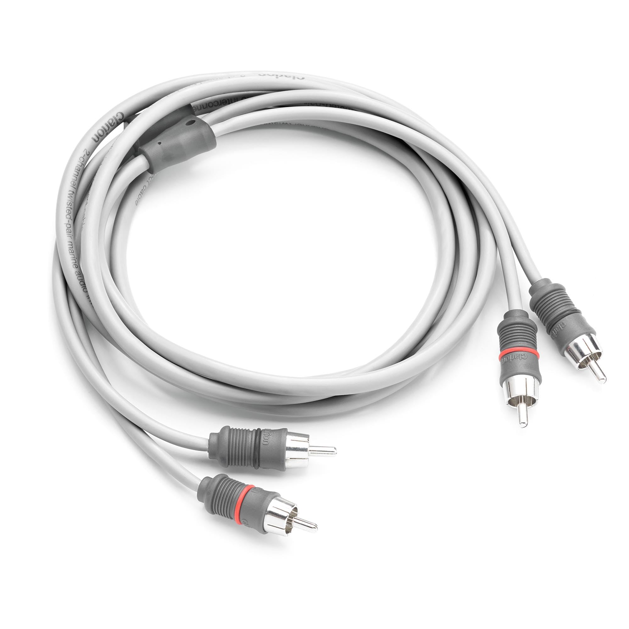 Clarion 3' CMC-GRYAIC2-2-Channel Marine Grade RCA Style Audio Interconnect Open Box