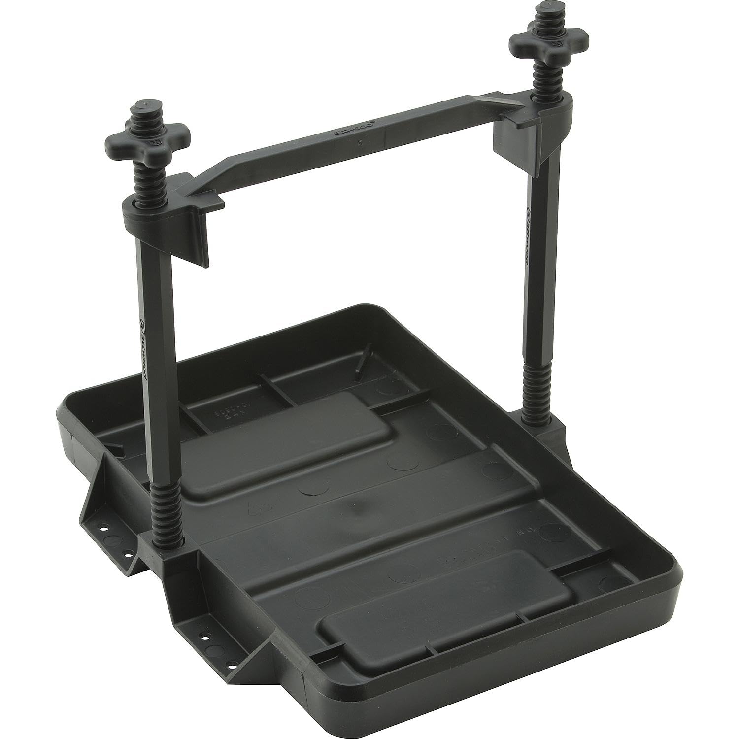 Heavy-Duty Attwood Adjustable Battery Tray 9097-5, Black – All-Plastic, Rust-Proof, Fits Group 24 Batteries