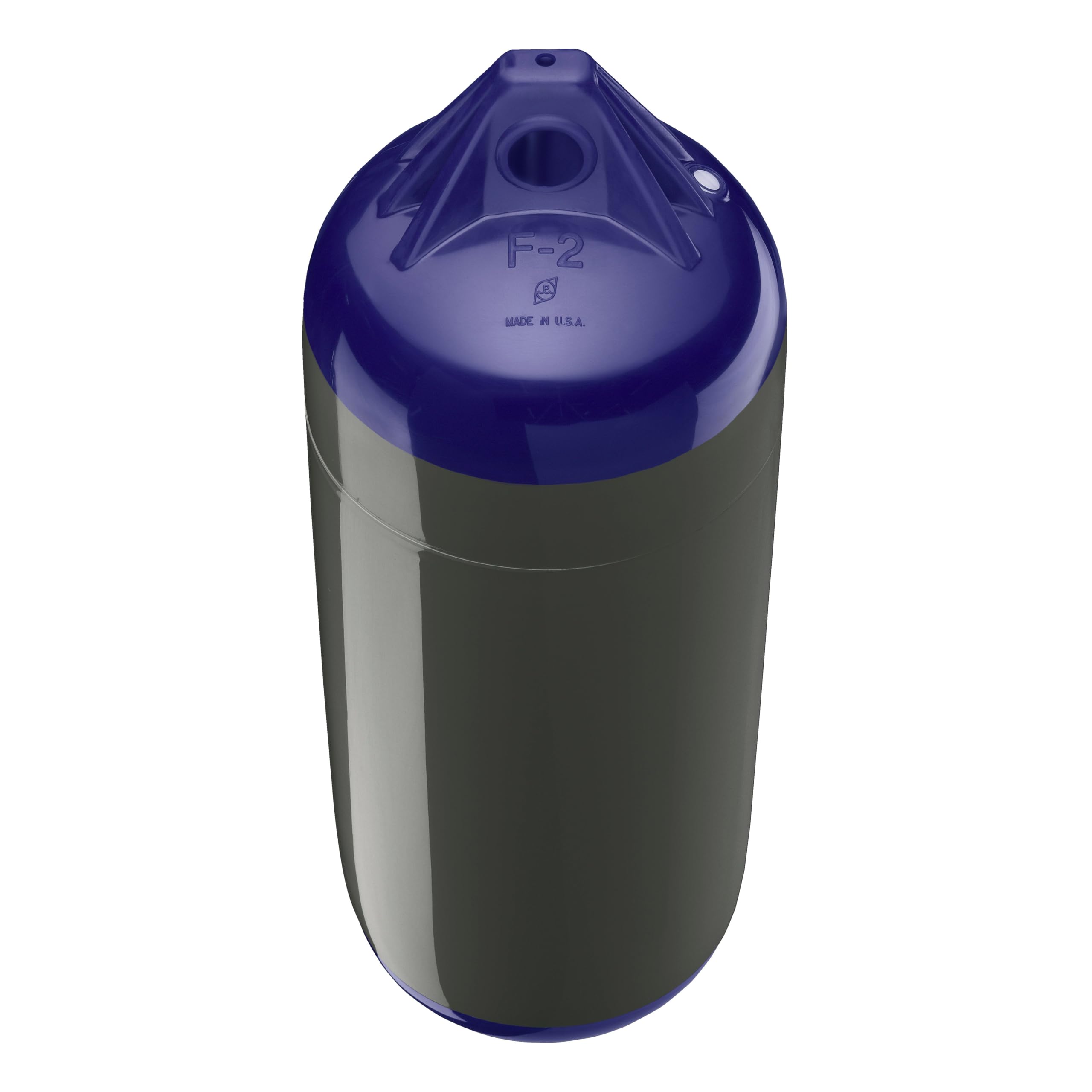 F-2 Standard Polyform Boat Fender - Graphite Blue Ropehold