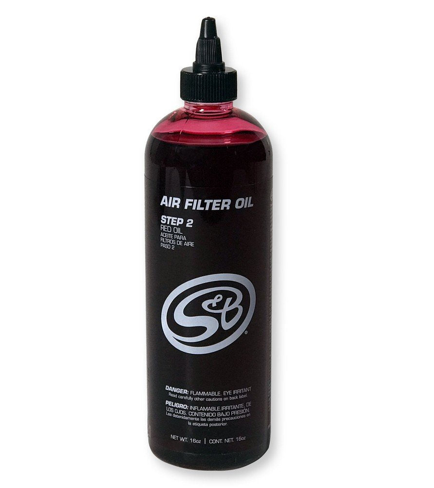 16 oz. Bottle Of S&B Filters Air Filter Oil (Red Oil)