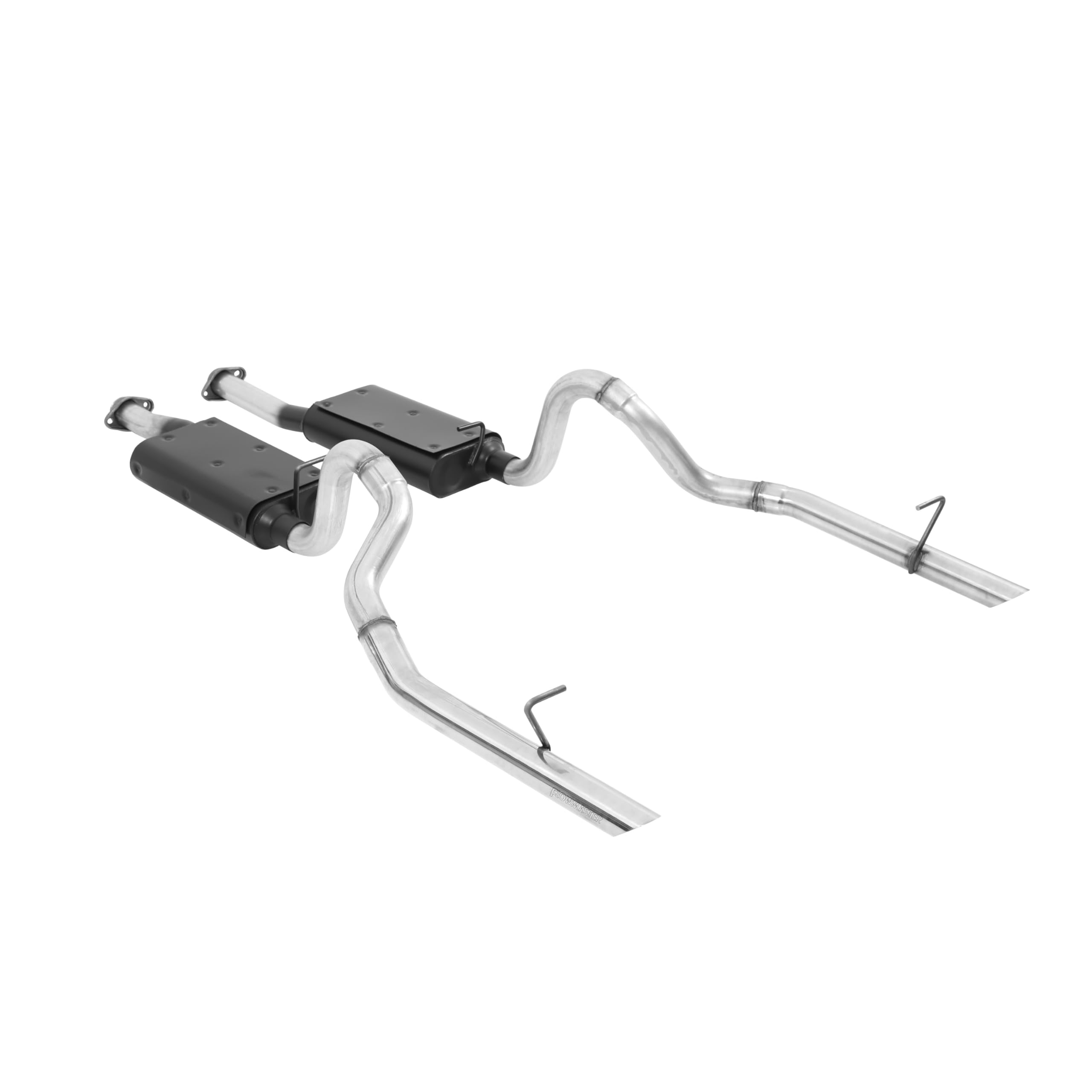 Flowmaster Force II 17203 Cat-Back Exhaust Kit 2.5 Inch Aluminized Steel Polished 304 Stainless Steel Tips Compatible with 1986-1993 Ford Mustang LX 5.0L and 1986 Mustang GT