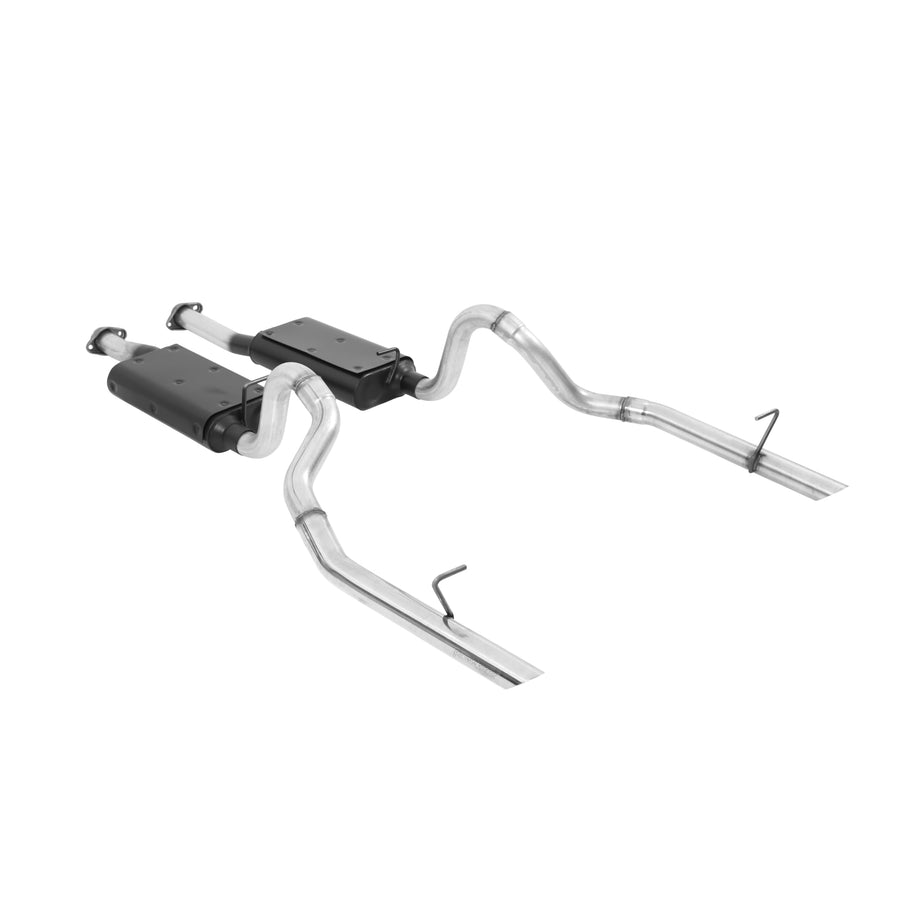 Flowmaster Force II 17203 Cat-Back Exhaust Kit 2.5 Inch Aluminized Steel Polished 304 Stainless Steel Tips Compatible with 1986-1993 Ford Mustang LX 5.0L and 1986 Mustang GT
