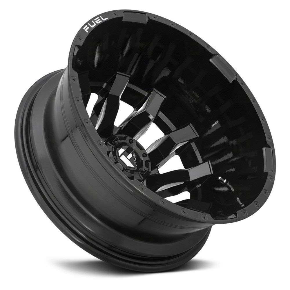 20x8.25 D673 BLITZ, Bolt Pattern: 8x6.5/, Offset: -240, GLOSS BLACK MILLED, set of 1