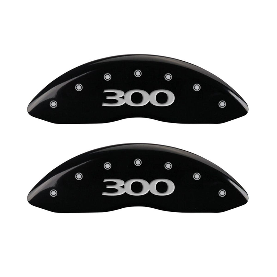 MGP 300 Caliper Covers 32004S300BK Black Engraved Front & Rear44; Set of 4