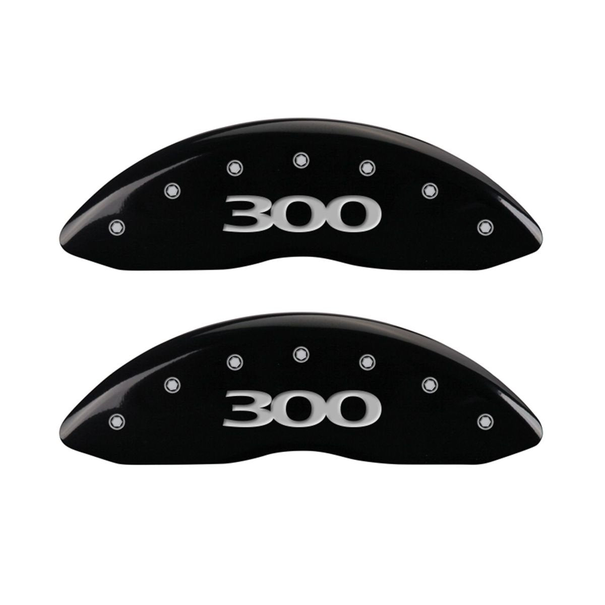 MGP 32020S300BK Black Caliper Covers 300 - Engraved Front & Rear44; Set of 4