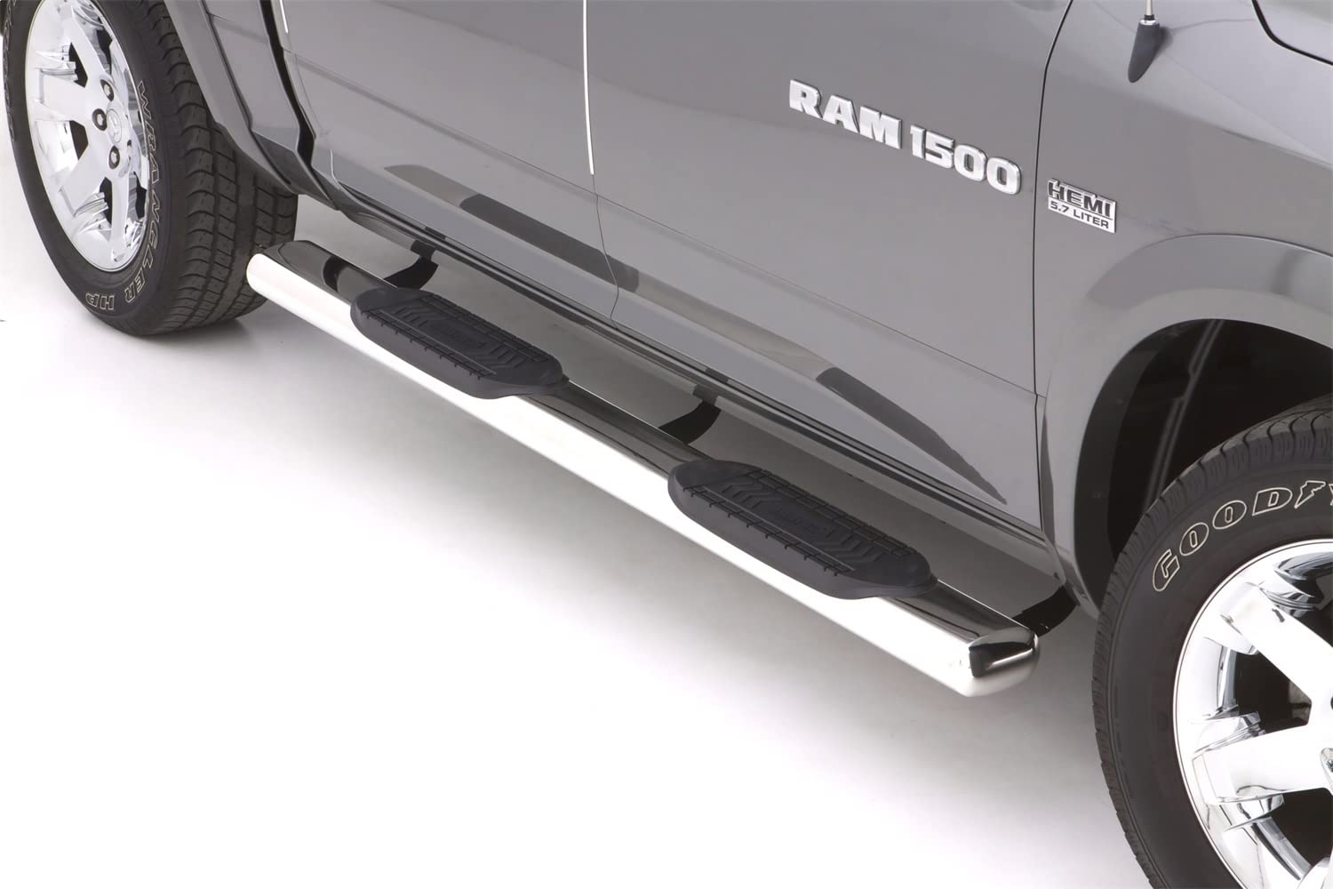 Lund 24385007 6" Oval Straight Polished Stainless Steel Nerf Bars for 2009-2018 Dodge Ram 1500, 2010-2018 Ram 2500/3500 Crew Cab