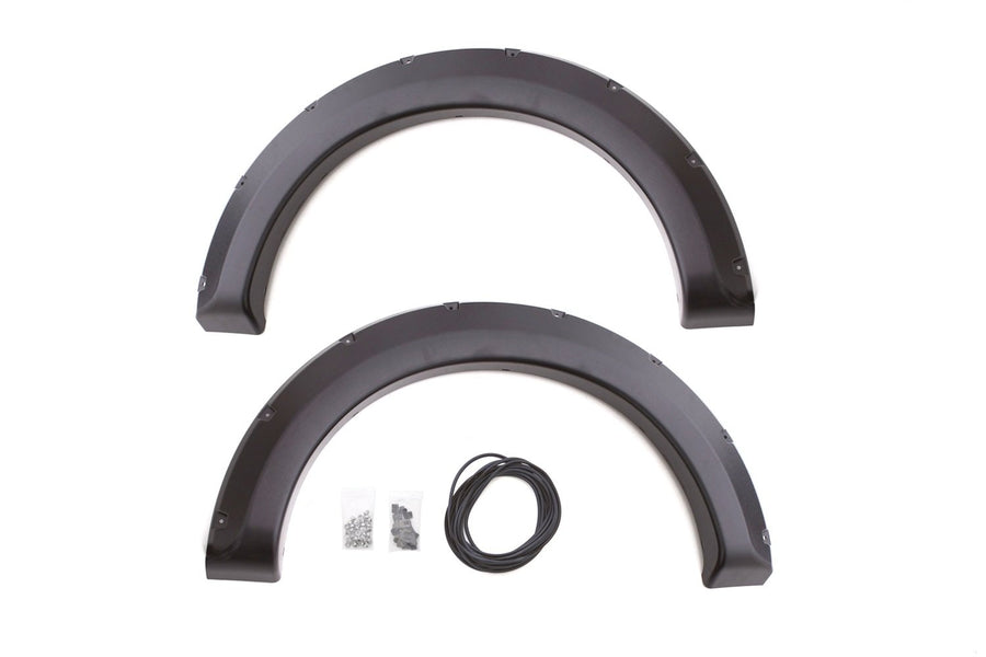 Lund Elite Series RX310TB Black Rivet Style Textured Rear Fender Flare - 2 Piece