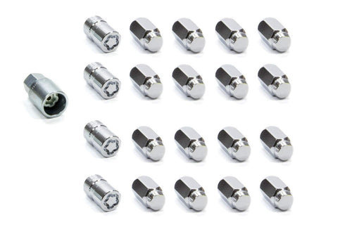 McGard Premium Wheel Installation Kit, 14 mm x 1.50 Right Hand Thread, 22 mm Hex Head, 5 Lug, Key/Lug Nuts/Locks, Steel, Chrome, Kit