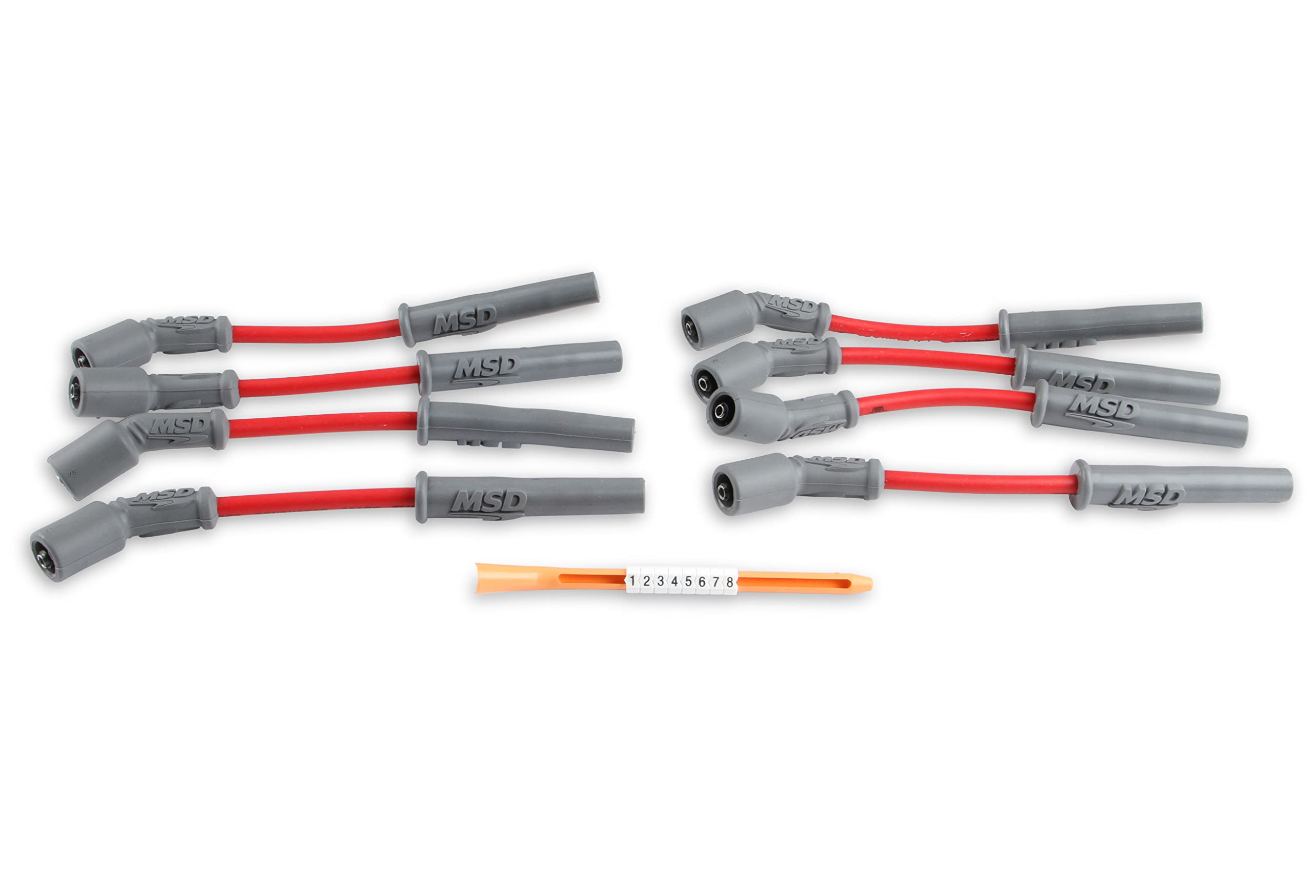 Super Conductor MSD 32819 Spark Plug Wire Set, Red