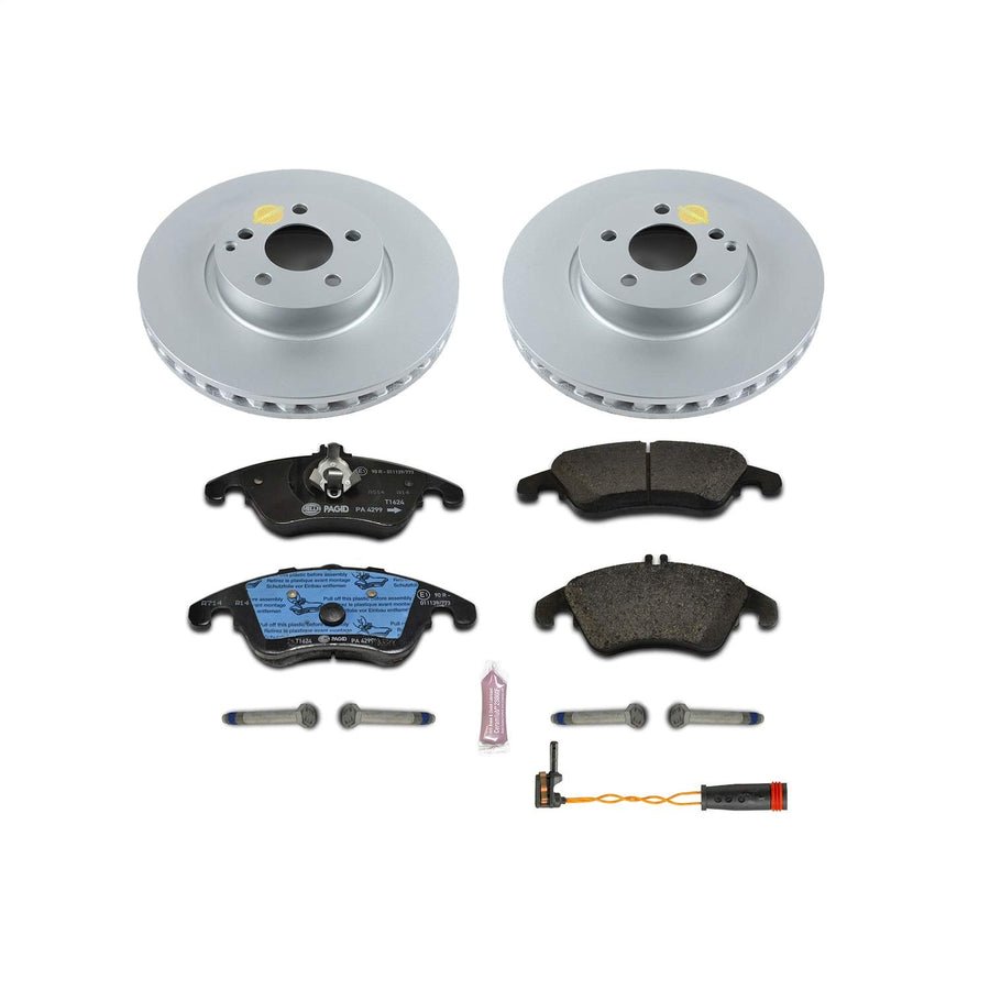 Euro-Stop Power Stop ESK5792 Brake Kit and 1 Front Sensor Wire For C300, C350, E250, E350, E400, SLC300, SL [Model Specific]