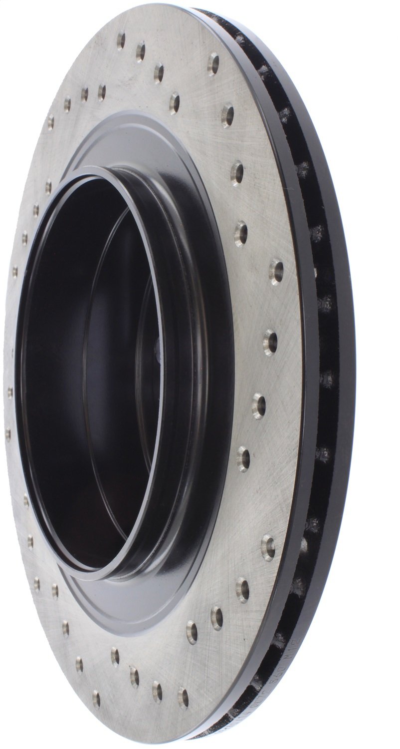 StopTech Sport 128.38015R Cross Drilled Brake Rotor (Rear Right), 1 Pack