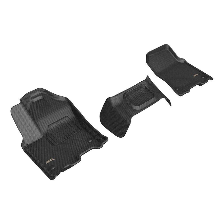 Kagu Floor Mat (Black) 3D MAXpider Custom Fit Compatible with Dodge RAM 1500 Crew Cab 2025-2026 Bench Seats - Front Row